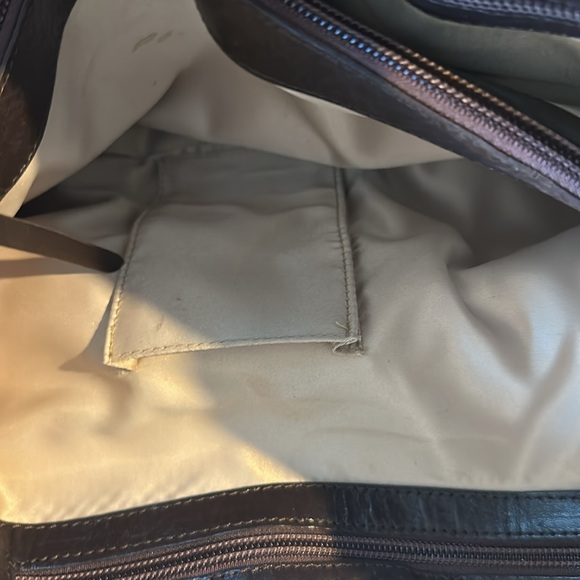 Stuart Weitzman Patent and Fabric Tote Bag .Great for fall - Picture 7 of 8